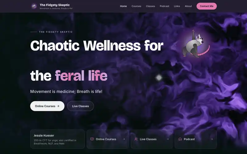Screenshot of a website in progress