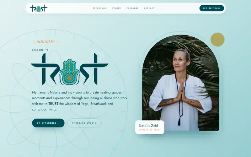 Screenshot of a website in progress